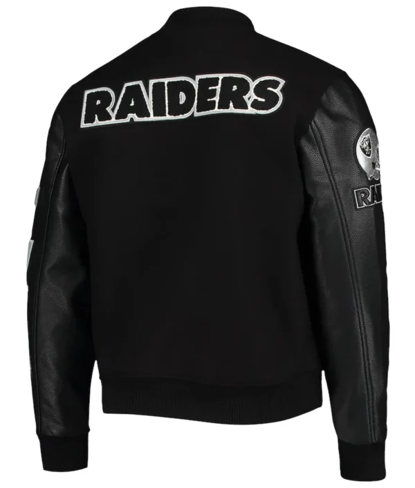 Las Vegas Raiders Logo Black Letterman Jacket