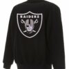 Las Vegas Raiders Bomber Black Wool Jacket