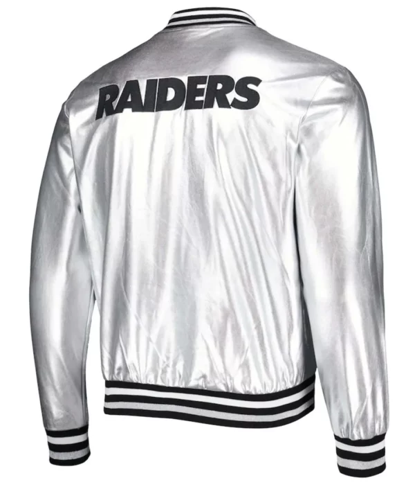 Las Vegas Raiders The Wild Collective Silver Metallic Jacket