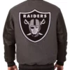 Las Vegas Raiders Varsity Black and Charcoal Jacket