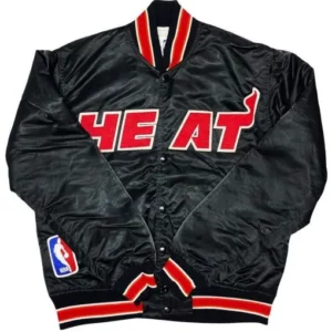 90s Miami Heat Black Satin Jacket