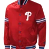 Philadelphia Phillies Midfield Red Satin Jacket