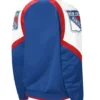 NY Rangers Track Satin Blue and White Jacket
