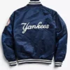 90s New York Yankees Satin Blue Jacket