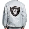 Oakland Raiders Black and White Satin Jacket