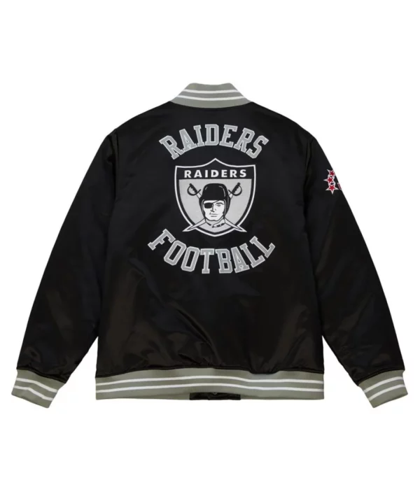 Oakland Raiders Heavyweight Black Satin Jacket