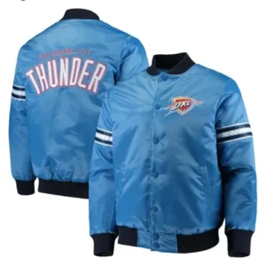 Oklahoma City Thunder Pick Satin Blue Jacket
