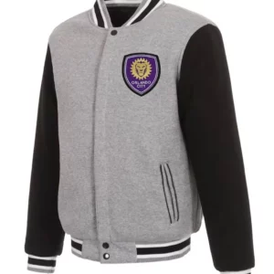 Orlando City SC Gray and Black Varsity Wool Jacket