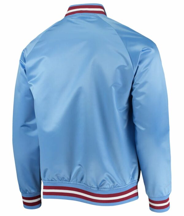 Philadelphia Phillies Raglan Full-Snap Light Blue Satin Jacket