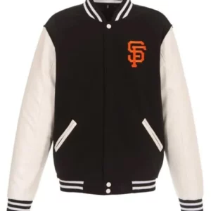 San Francisco Giants Black and White Varsity Jacket