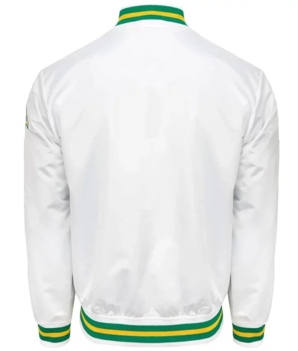 Seattle Supersonics Golden Age White Satin Jacket