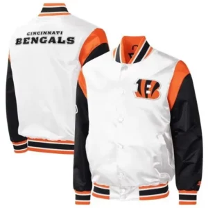 Throwback Warm Up Pitch Cincinnati Bengals Satin Jacket