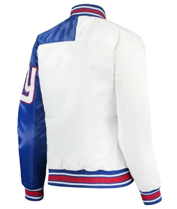 White/Royal New York Giants Hometown Satin Jacket