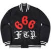 FTP Gino 666 Black Letterman Jacket