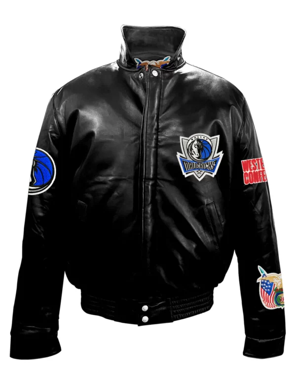 Dallas Mavericks Full Leather Puffer Jacket