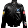 Memphis Grizzlies Full Leather Puffer Jacket