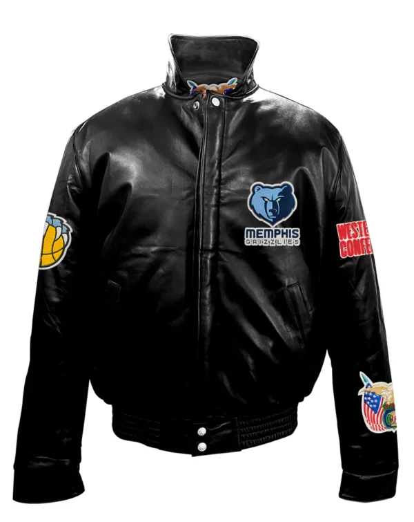 Memphis Grizzlies Full Leather Puffer Jacket