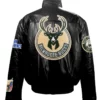 Milwaukee Bucks Full Leather Puffer Jacket