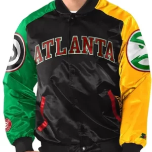 Atlanta Hawks Ty Mopkins Black/Red Varsity Jacket