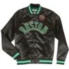 Lightweight Boston Celtics Black Satin Jacket