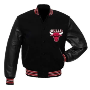 Varsity Chicago Bulls College Black Jacket