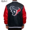 Houston Texans Enforcer Red/Navy Satin Jacket