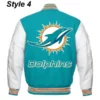 Miami Dolphins Green and Orange Jacket