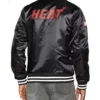 Miami Heat New Era Satin Black Jacket