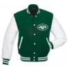 NY Jets Green and White Varsity Jacket