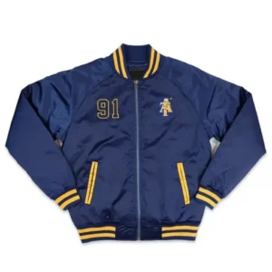 91 North Carolina A&T Navy Satin Jacket