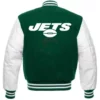 NY Jets Green and White Varsity Jacket