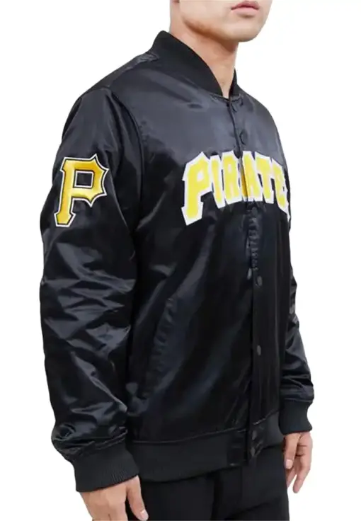 Pittsburgh Pirates Wordmark Black Bomber Jacket