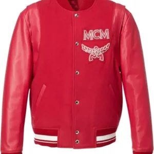 Stadium MCM Logo Red Varsity Jacket