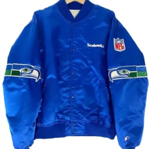 1990’s Seattle Seahawks Royal Blue Satin Jacket