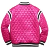 Supreme Diamond Varsity Quilted Pink Jacket
