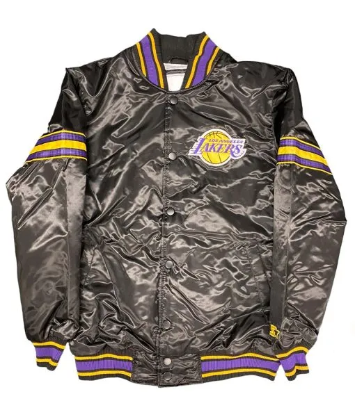 Black Los Angeles Lakers Pick & Roll Jacket | LA Jacket