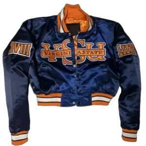 Virginia State University Cropped Satin Jacket