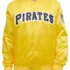 Pittsburgh Pirates Wordmark Yellow Bomber Jacket