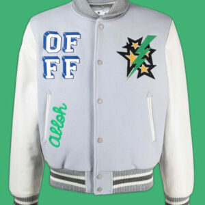 American rapper Lil Durk Off-White Varsity Jacket
