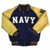 1943 Navy Blue Zippered Varsity Jacket