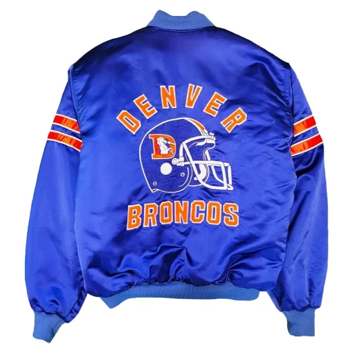 80’s Denver Broncos Royal Blue Satin Jacket