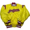 90’s Cleveland Indians Yellow Satin Jacket