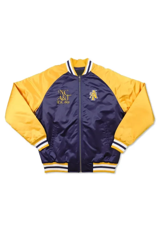 NC A&T Aggies Yellow and Blue Varsity Jacket