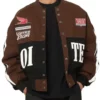 Loiter Racing Brown Varsity Jacket