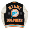 M-Dolphins Varsity Black and White Jacket