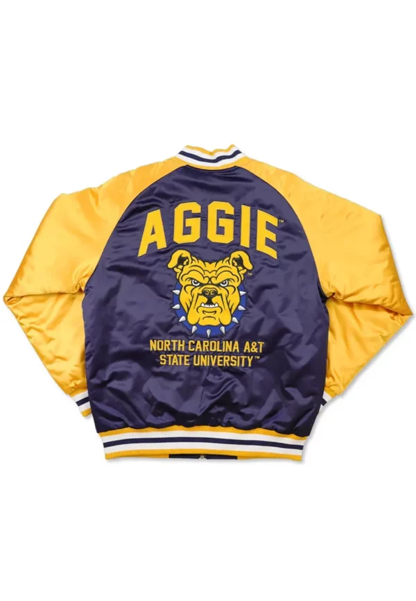 NC A&T Aggies Yellow and Blue Varsity Jacket