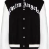 Palm Angels Black and White Varsity Jacket