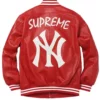 New York Yankees Varsity Red Leather Jacket