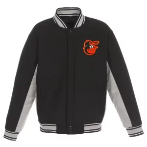 Accent Baltimore Orioles Black and Gray Varsity Jacket