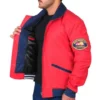 David Hasselhoff Baywatch Red Bomber Jacket